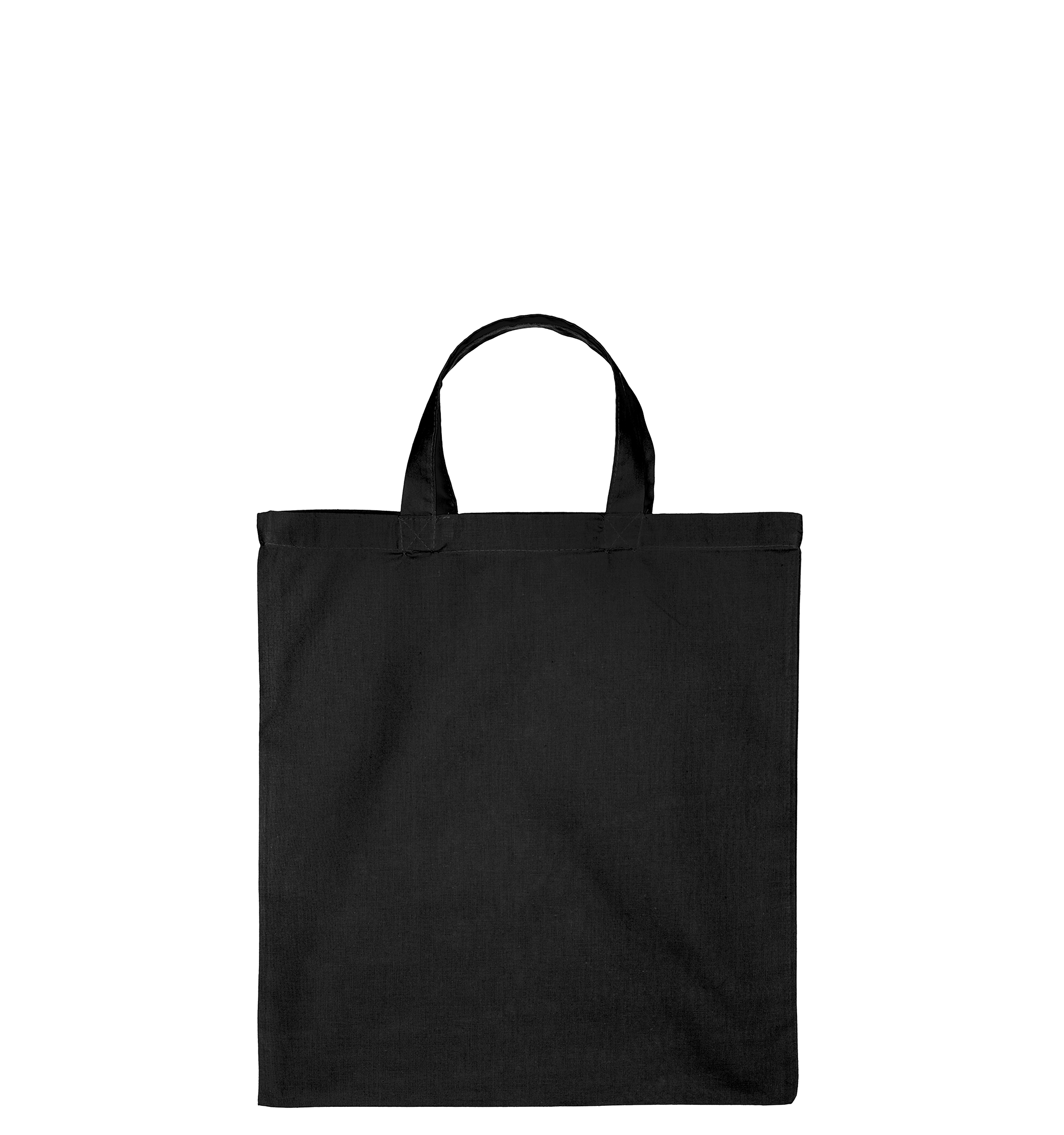 Katoenen Draagtas | Korte Hengsels | Zwart